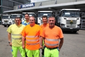 21 Scania Bau-Trucks für die Mittelland Transport AG