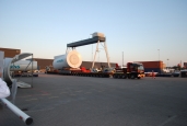 Konzentrierte Last – 275 Tonnen Nacelle sicher auf SCHEUERLE InterCombi transportiert